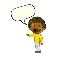 cartoon man with mustache pointing speech bubble N9
