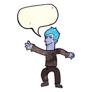 cartoon vampire man with speech bubble N31