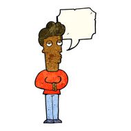 cartoon arrogant man with speech bubble N3