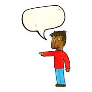 cartoon pointing man with speech bubble N20
