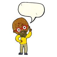 cartoon old man with speech bubble N6