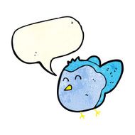 cartoon bird with speech bubble N81