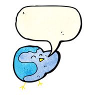 cartoon bird with speech bubble N82