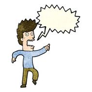 cartoon terrified man with speech bubble N52