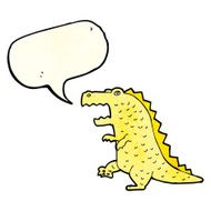 cartoon dinosaur with speech bubble N9
