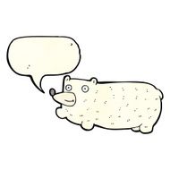 funny cartoon bear with speech bubble N11