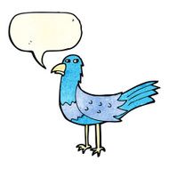 cartoon bird with speech bubble N83