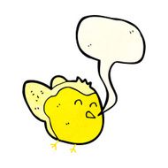 cartoon bird with speech bubble N84