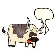 cartoon bull with speech bubble N8