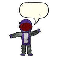 cartoon astronaut with speech bubble N26