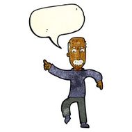 cartoon angry old man with speech bubble N31