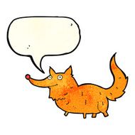 cartoon little dog with speech bubble N5