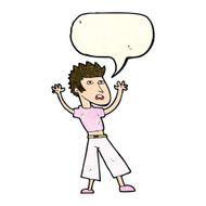 cartoon man panicking with speech bubble N13