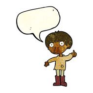 cartoon boy asking question with speech bubble N5