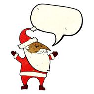 cartoon santa claus with speech bubble N44