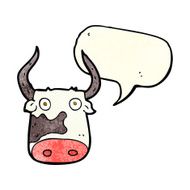 cartoon cow with speech bubble N11