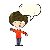 cartoon shocked boy with speech bubble N8