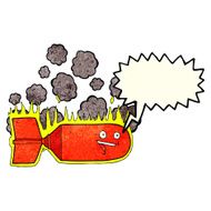 cartoon falling bomb with speech bubble N2