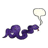 cartoon snake with speech bubble N16