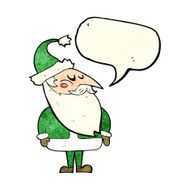 cartoon santa claus with speech bubble N45