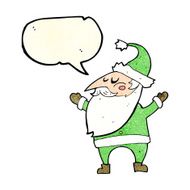 cartoon santa claus with speech bubble N46