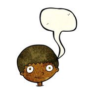 Cartoon happy boy with speech bubble N53