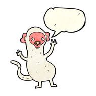 cartoon monkey with speech bubble N7
