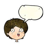 cartoon amazed expression with speech bubble N4