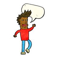 cartoon loudmouth man with speech bubble N2