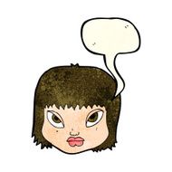 cartoon annoyed face with speech bubble N4