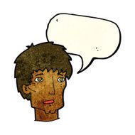 cartoon worried man with speech bubble N24