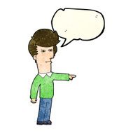 cartoon man blaming with speech bubble N3