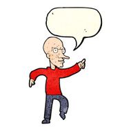 cartoon angry old man with speech bubble N34