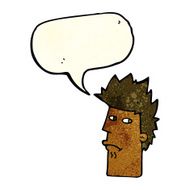 cartoon nervous expression with speech bubble N2