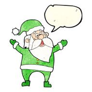cartoon santa claus with speech bubble N47