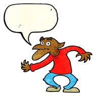 cartoon goblin with speech bubble N3