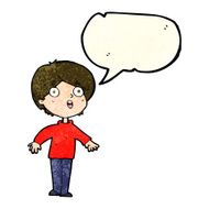 cartoon surprised man with speech bubble N32