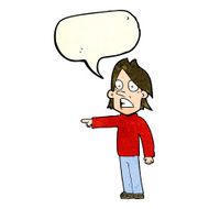 cartoon surprised man with speech bubble N33