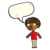 cartoon surprised boy with speech bubble N8