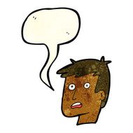 cartoon unhappy face with speech bubble N6