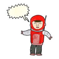 cartoon astronaut with speech bubble N30