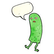 cartoon funny ghost with speech bubble N4
