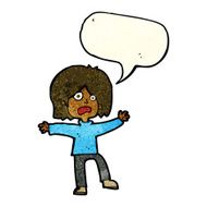cartoon scared person with speech bubble N3