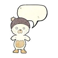 cartoon cute teddy bear with speech bubble N5