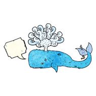 cartoon whale with speech bubble N10