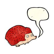 cartoon hedgehog with speech bubble N3