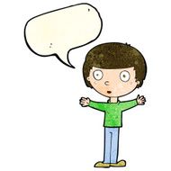 cartoon surprised man with speech bubble N36