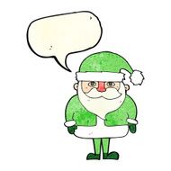 cartoon santa claus with speech bubble N48