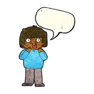 cartoon worried boy with speech bubble N7