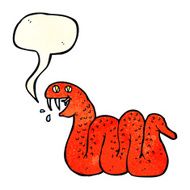 cartoon snake with speech bubble N17